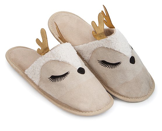 Pantufa Alce Aplique Cotton Day - 18508