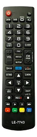 Controle Remoto TV LG LCD/3D/ Smart LG / LE-7743