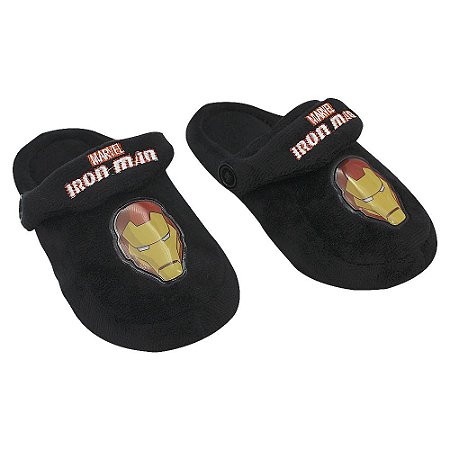 Pantufa Infantil Kick Marvel Iron Man (Homem de Ferro) - Zona Criativa Tamanho:G 31/33