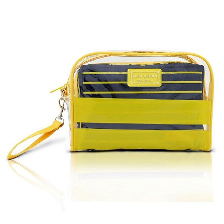 Kit de Necessaire com 2 Peças Felicità AHL15072 Jacki Design Cor:Amarelo