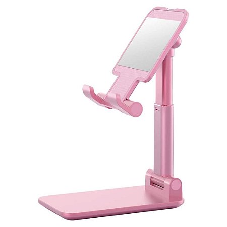Suporte de Mesa para Celular Smartphone Tablet Rosa