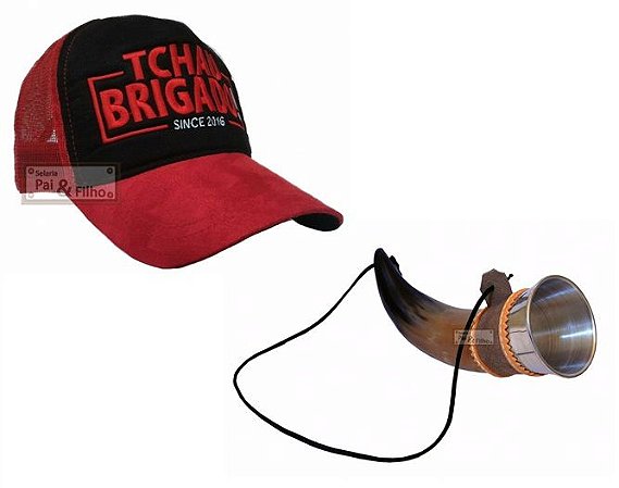Chifre De Boi Guampa Bone Tchau Brigado Selaria Pai E Filho
