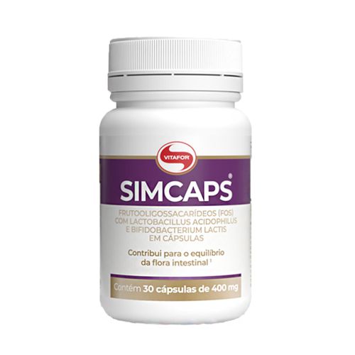 Probiótico Simcaps 30caps Vitafor - Saúde Flora Intestinal