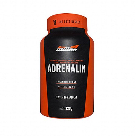 New Millen Adrenalin 60 Cps Cafeína L-carnitina Seca Barriga