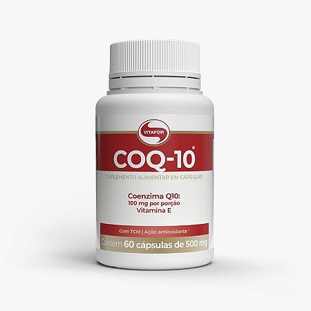 Suplemento em cápsulas Vitafor COQ-10 coenzima q10 em pote 60 un