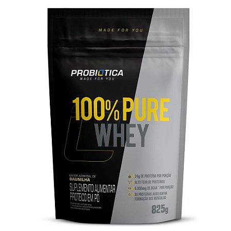 100% Pure Whey 825g Refil Probiotica