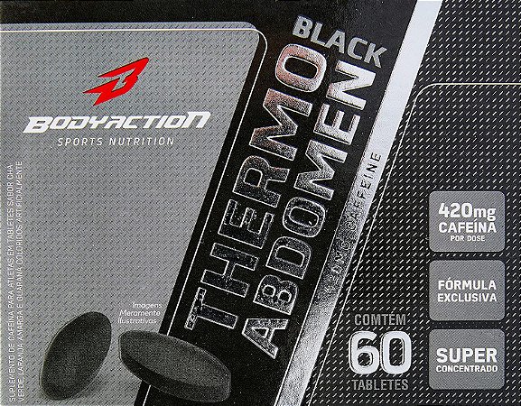 Thermo Abdomen Black 60 Termogênico Emagrecedor Bodyaction