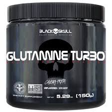 Glutamina Turbo Caveira Preta 150g - Black Skull