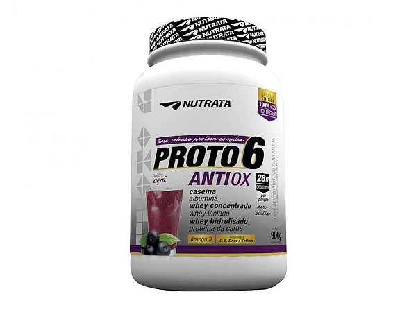 Proto 6 Protein - Time Release (Caseína+Albumina+WPI+WPC+WPH+ Proteína da Carne) - Nutrata