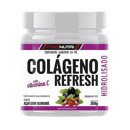 Colágeno Hidrolisado 300g c/ Vitamina C - Fisionutri