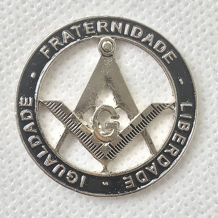 Adesivo Esquadro e Compasso Pequeno Metal Preto