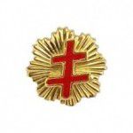 Pin Cruz de Lorena Flamejante