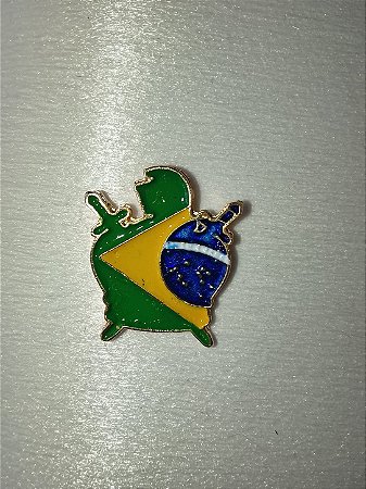 Pin Demolay Brasil Esmaltado com Bandeira