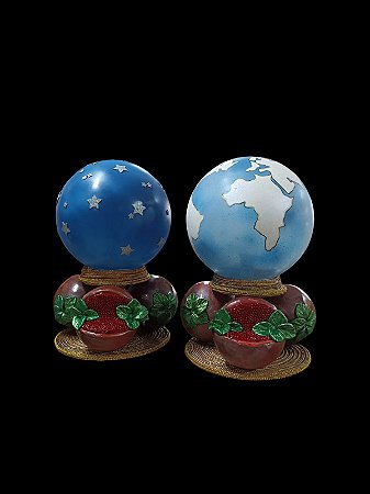 GLOBO TERRESTRE E CELESTE ILUMINADOS
