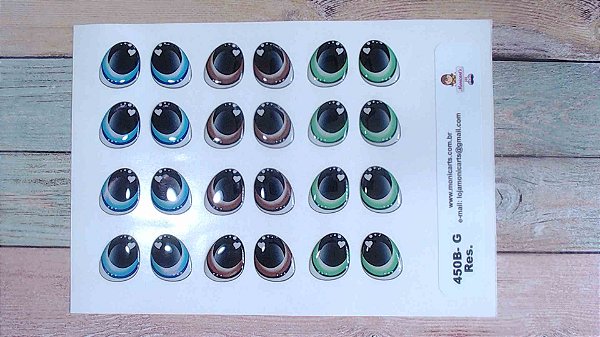 Olhos Resinados 450B - G Monicarts