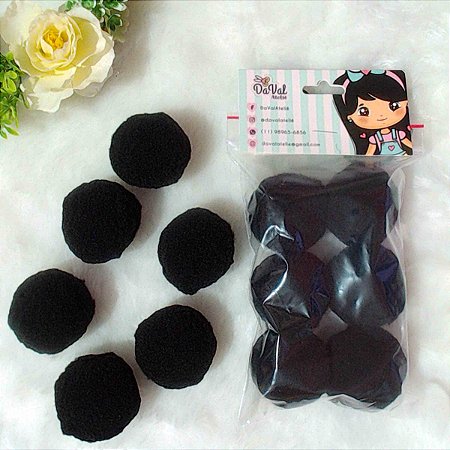 Pompom Preto 4mm