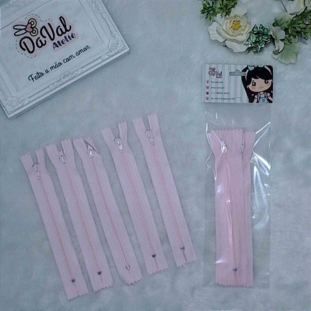 Zíper Rosa Bebê 15cm