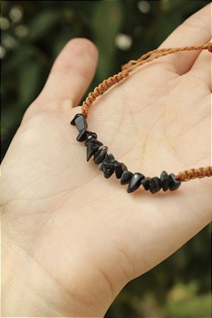 Pulseira Obsidiana Negra / cascalho