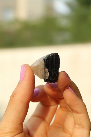 Turmalina Preta + Quartzo Cristal PP