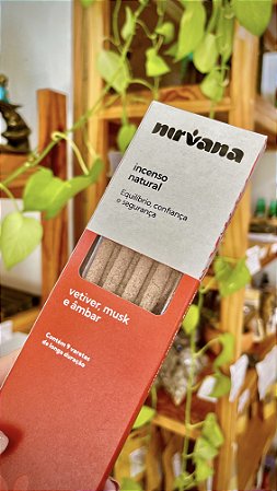 Incenso 9 varetas - Vetiver, Musk e Âmbar