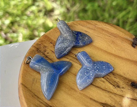 Pingente Cauda de Sereia - Quartzo Azul