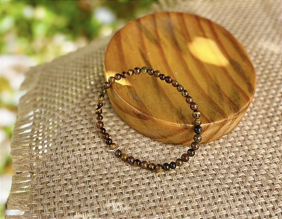 Pulseira Olho de Tigre 4mm