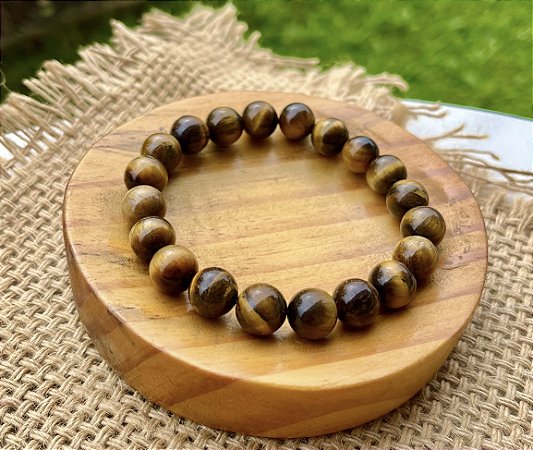 Pulseira Olho de Tigre - 10mm