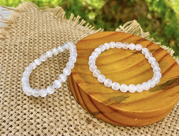 Pulseira Selenita 6mm