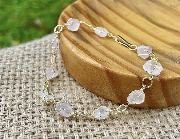 Pulseira Quartzo Rosa