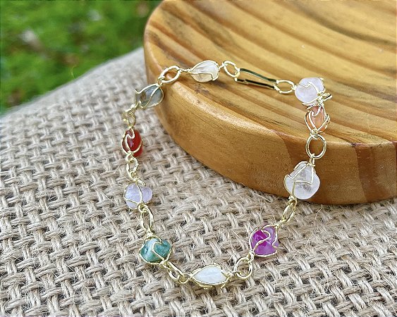 Pulseira Mix de Energias - Dourada