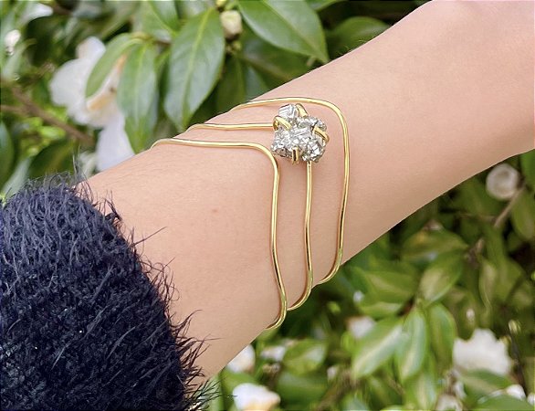 Bracelete Pirita - Dourado