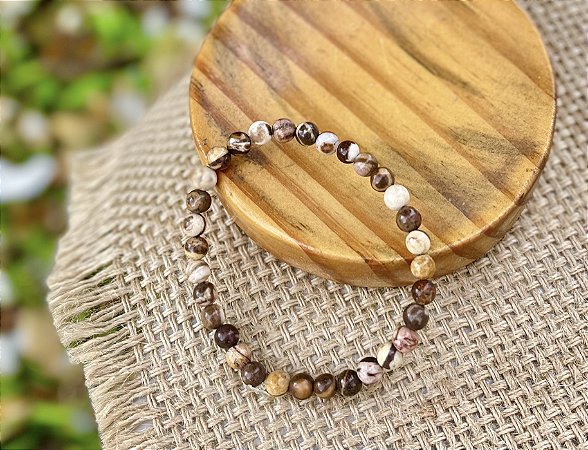 Pulseira Jaspe Zebra 6mm