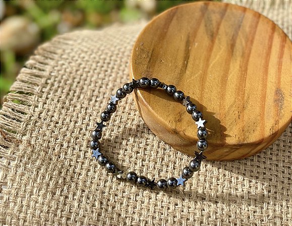 Pulseira Hematita - Estrela