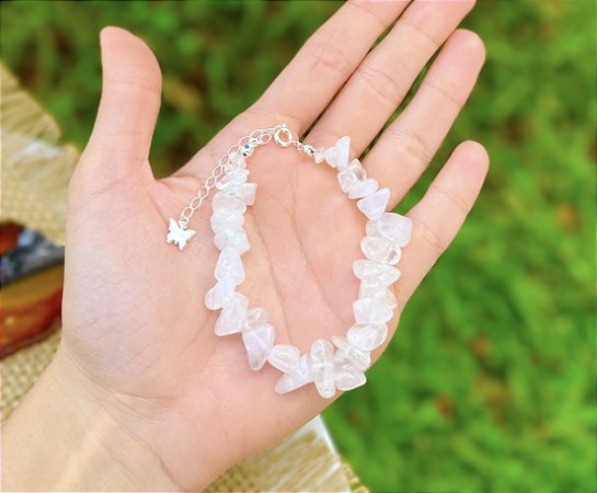 Pulseira Quartzo Cristal - Prata