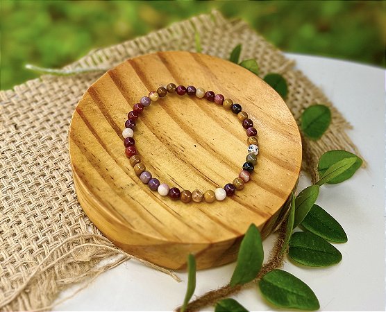 Pulseira Jaspe Moukaita - 4mm