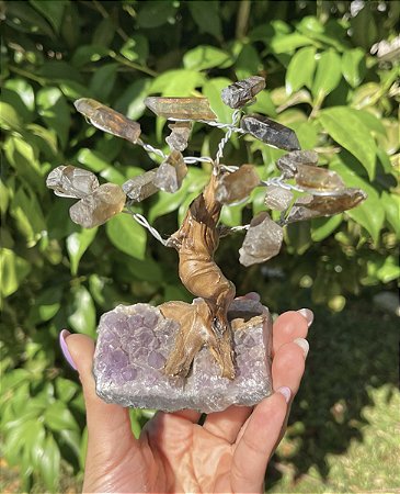 Árvore da Felicidade - Ametista com Citrino