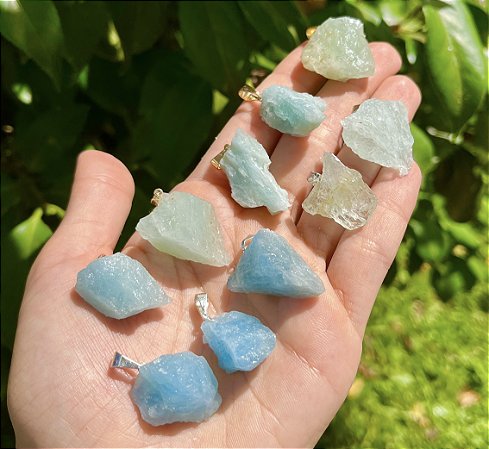 Pingente Água Marinha - Médio