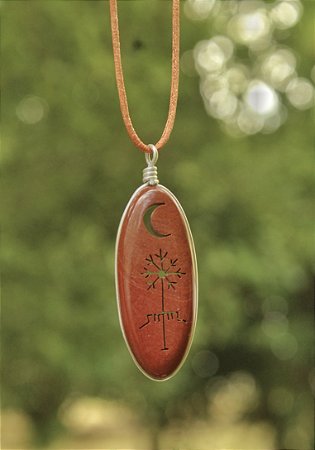 Colar Força Ancestral - Jaspe Vermelha