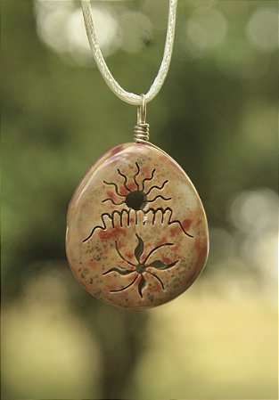 Colar Força Ancestral - Jaspe Vermelha