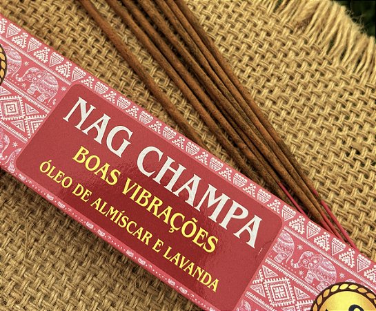 Incenso Nag Champa - Óleo de Almíscar e Lavanda