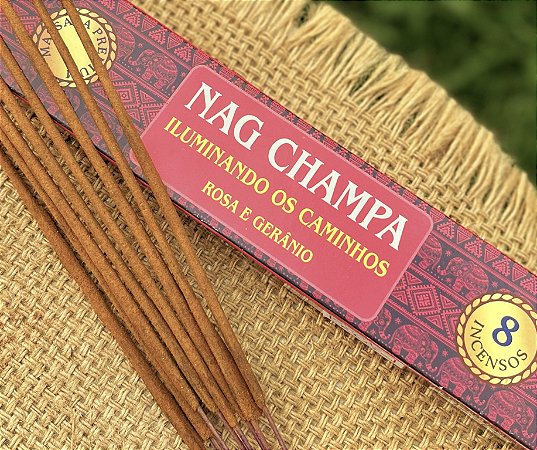 Incenso Nag Champa - Rosa e Gerânio
