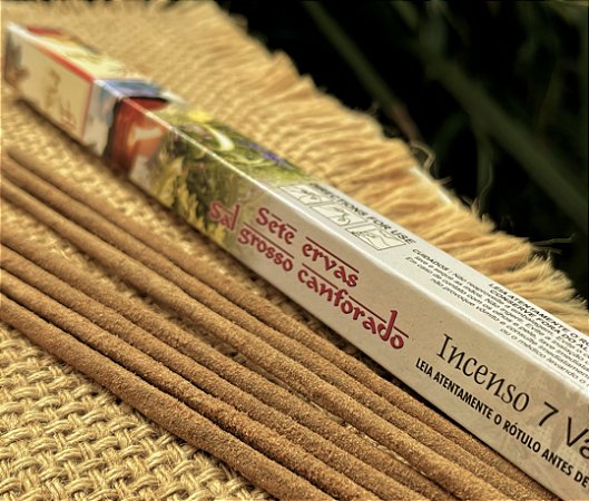 Incenso Massala - Sete Ervas com Sal Grosso Canforado