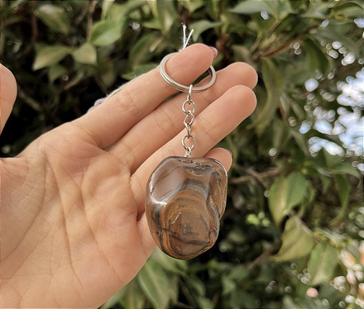 Chaveiro Proteção - Olho de Tigre Rolado