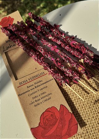 Incenso Linha Cristal - Rosa Vermelha