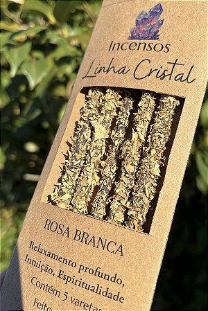 Incenso Linha Cristal - Rosa Branca