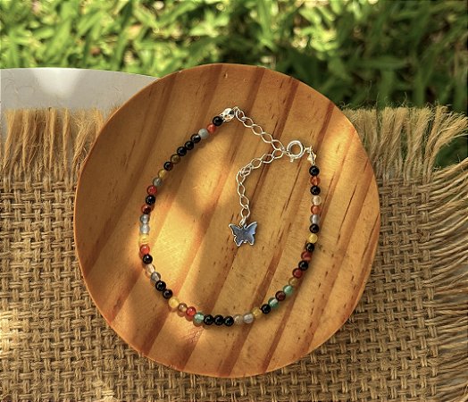 Pulseira Ágatas - Prata