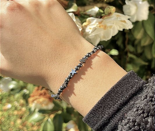 Pulseira Hematita - Estrela