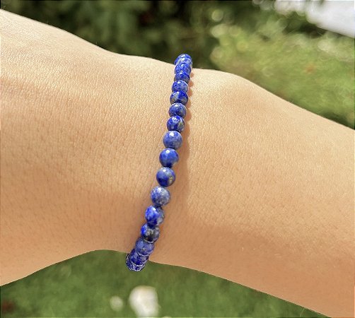Pulseira Lápis Lázuli - 4mm