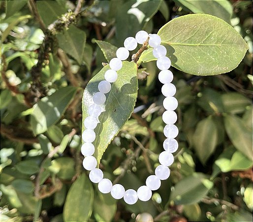Pulseira Quartzo Branco - 6mm