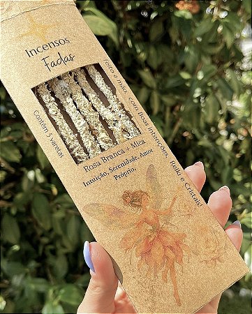 Incenso Fadas - Rosa Branca + Mica